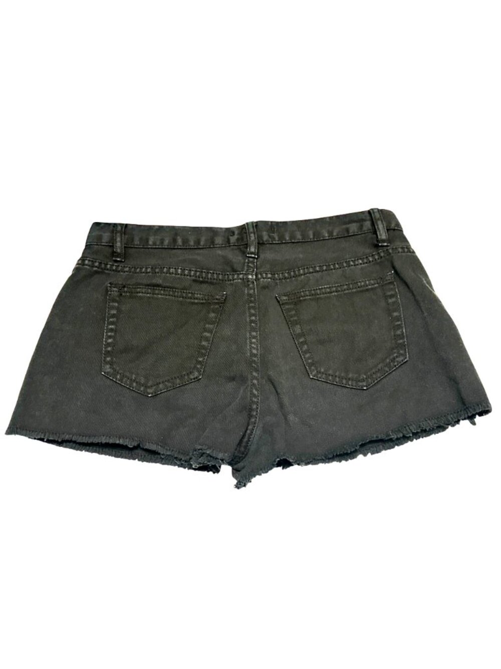 Forever 21 Size 28 Black Studded Shorts Frayed Cutoff Y2K Rocker Club Streetwear - Picture 3 of 9